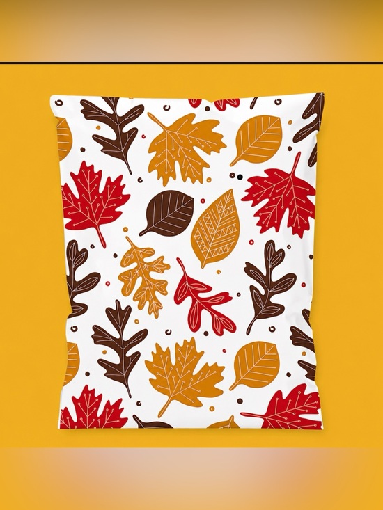 Source Unknown Other - 20 14.5” x 19” Halloween Autumn Leaves Poly Mailers